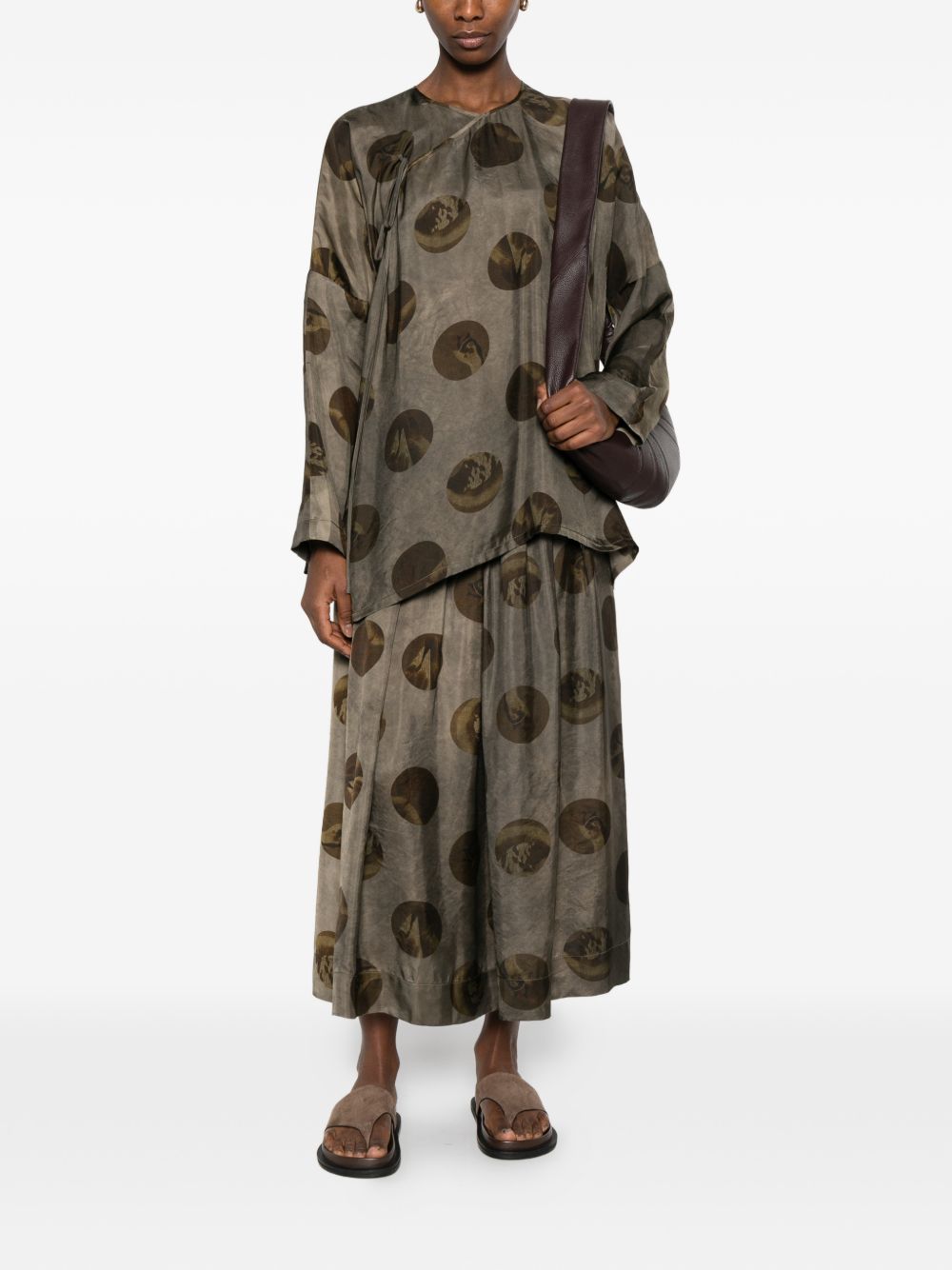 Uma Wang Grey Topwear — New Tie-Detail Top