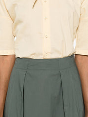 Woolrich Skirts Green - Pleated Cotton Skirt