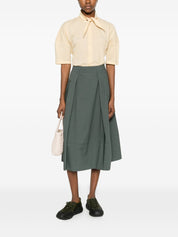 Woolrich Skirts Green - Pleated Cotton Skirt