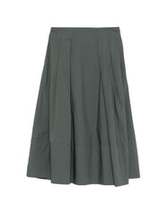 Woolrich Skirts Green - Pleated Cotton Skirt