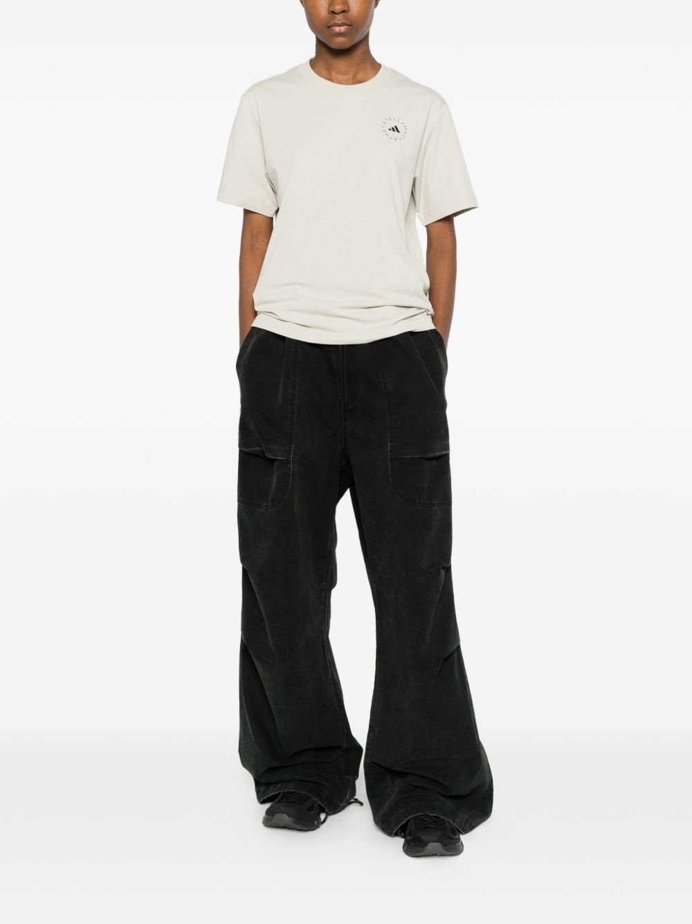 Adidas By Stella McCartney Beige T-Shirts & Polos