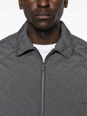 Emporio Armani Grey Quilted Jacket — Men's Coat