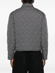 Emporio Armani Grey Quilted Jacket — Men's Coat