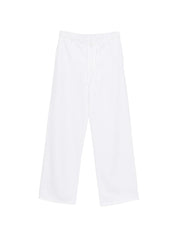 Semicouture White Trousers — Wide Leg Cotton Drawstring