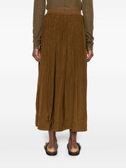 Uma Wang Camel Skirts — Pleated Long Skirt (Women)