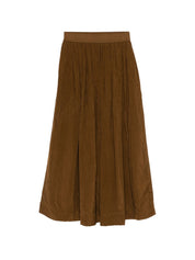 Uma Wang Camel Skirts — Pleated Long Skirt (Women)