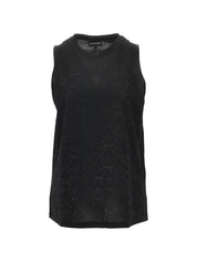 Emporio Armani Black Topwear — Sleek Cotton Tank