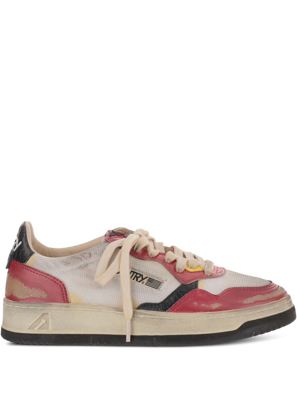 Autry Red Sneakers — Super Vintage Low for Men