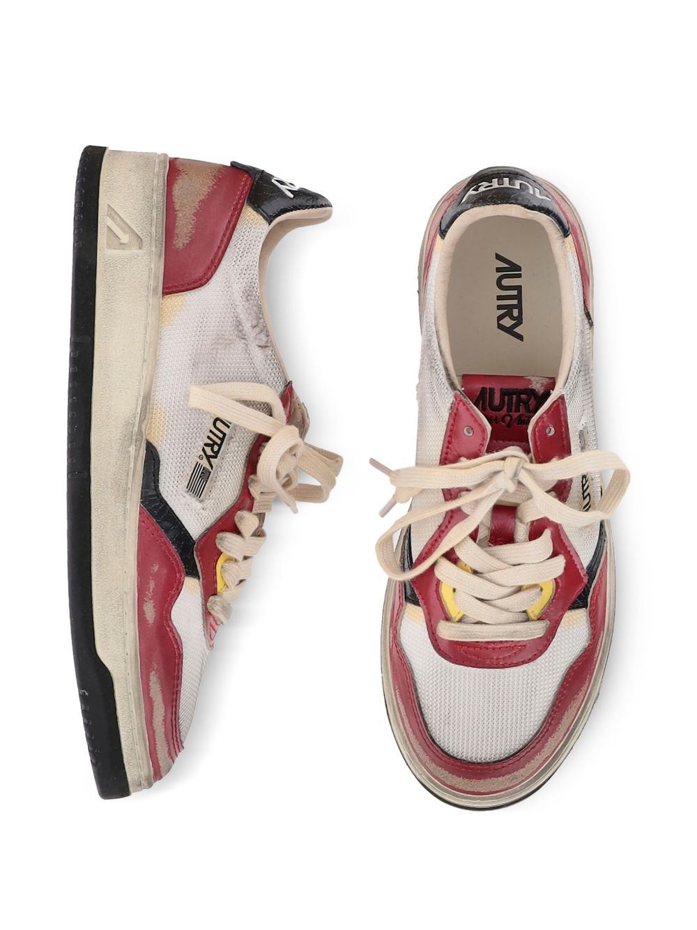Autry Red Sneakers — Super Vintage Low for Men