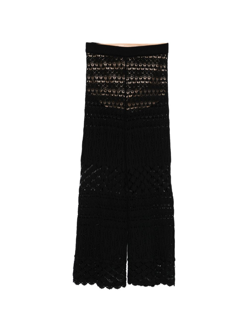 Semicouture Black Trousers — Wide Leg Knit, €220