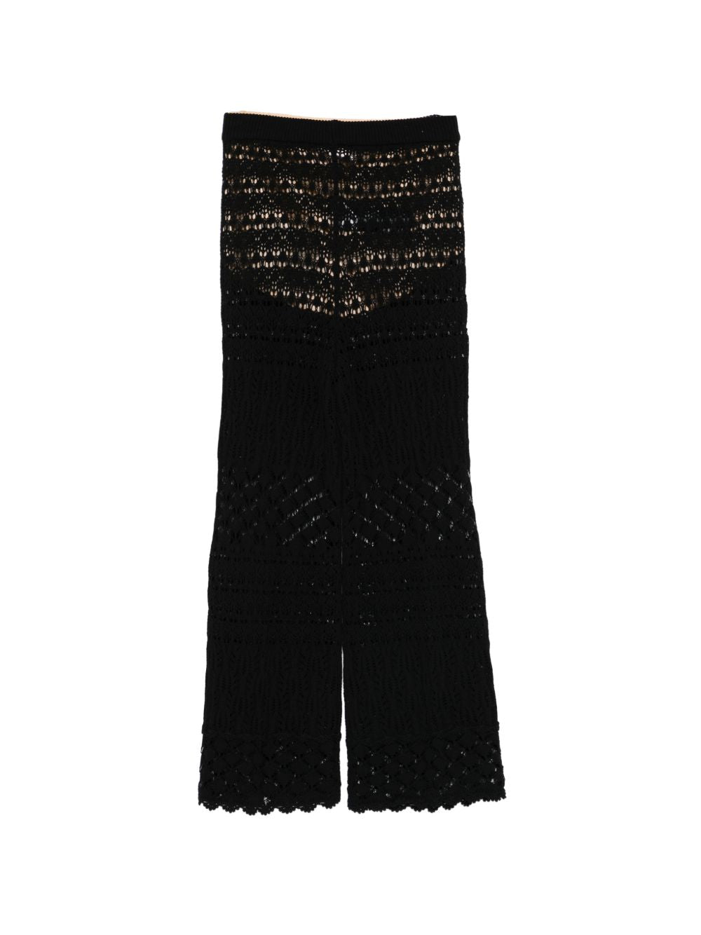Semicouture Black Trousers — Wide Leg Knit, €220