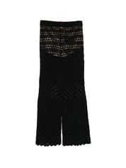 Semicouture Black Trousers — Wide Leg Knit, €220