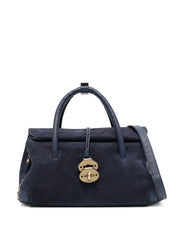 Zanellato Blue Handbag — Top-Handle Dotta Leather