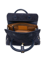 Zanellato Blue Handbag — Top-Handle Dotta Leather