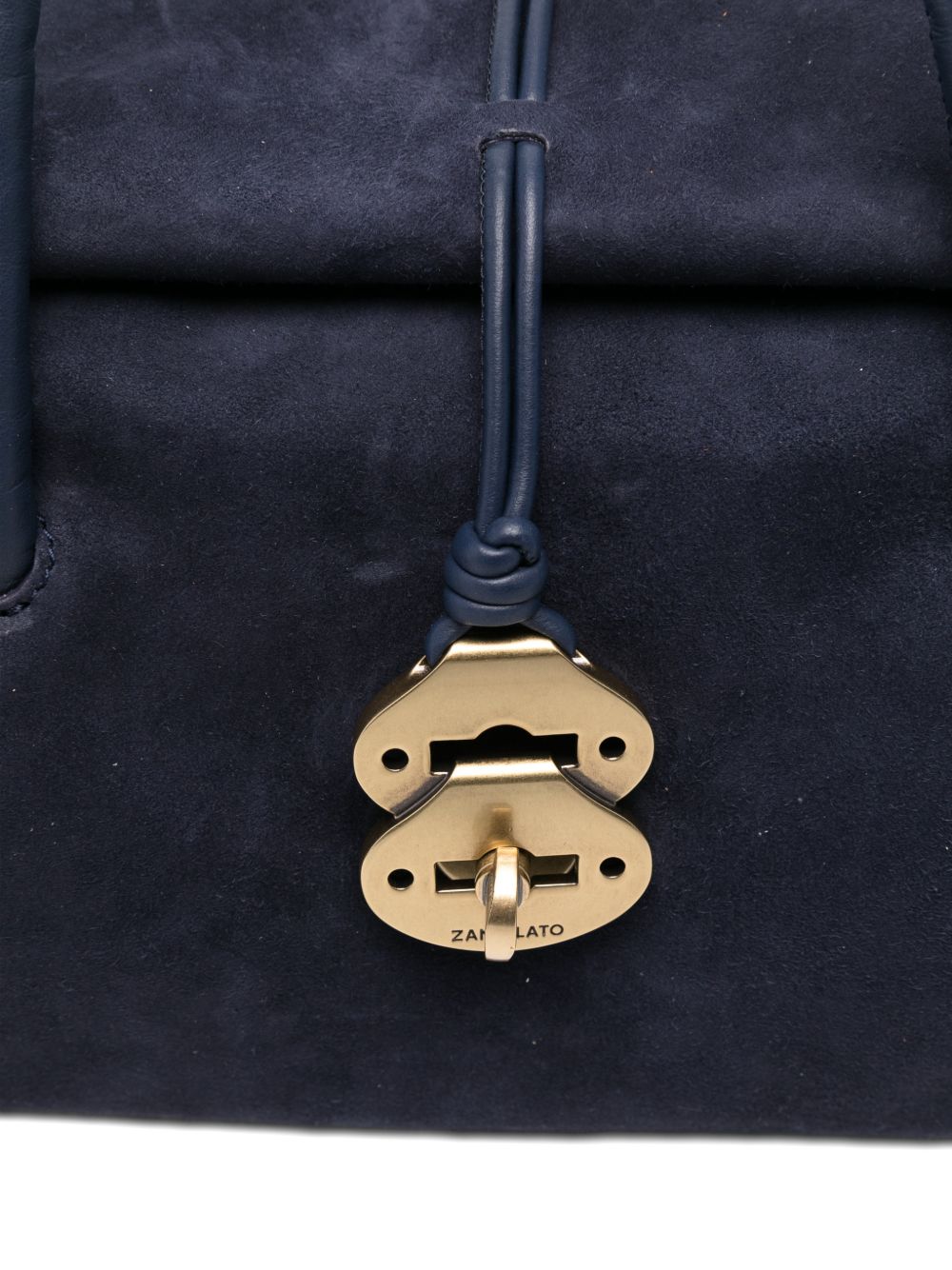 Zanellato Blue Handbag — Top-Handle Dotta Leather