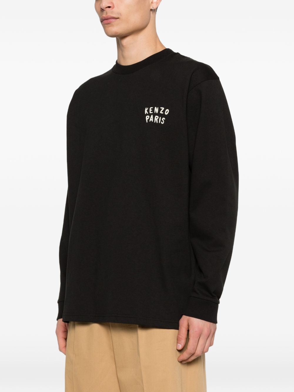 Kenzo Black Logo T-Shirt — Men's Topwear (New In)