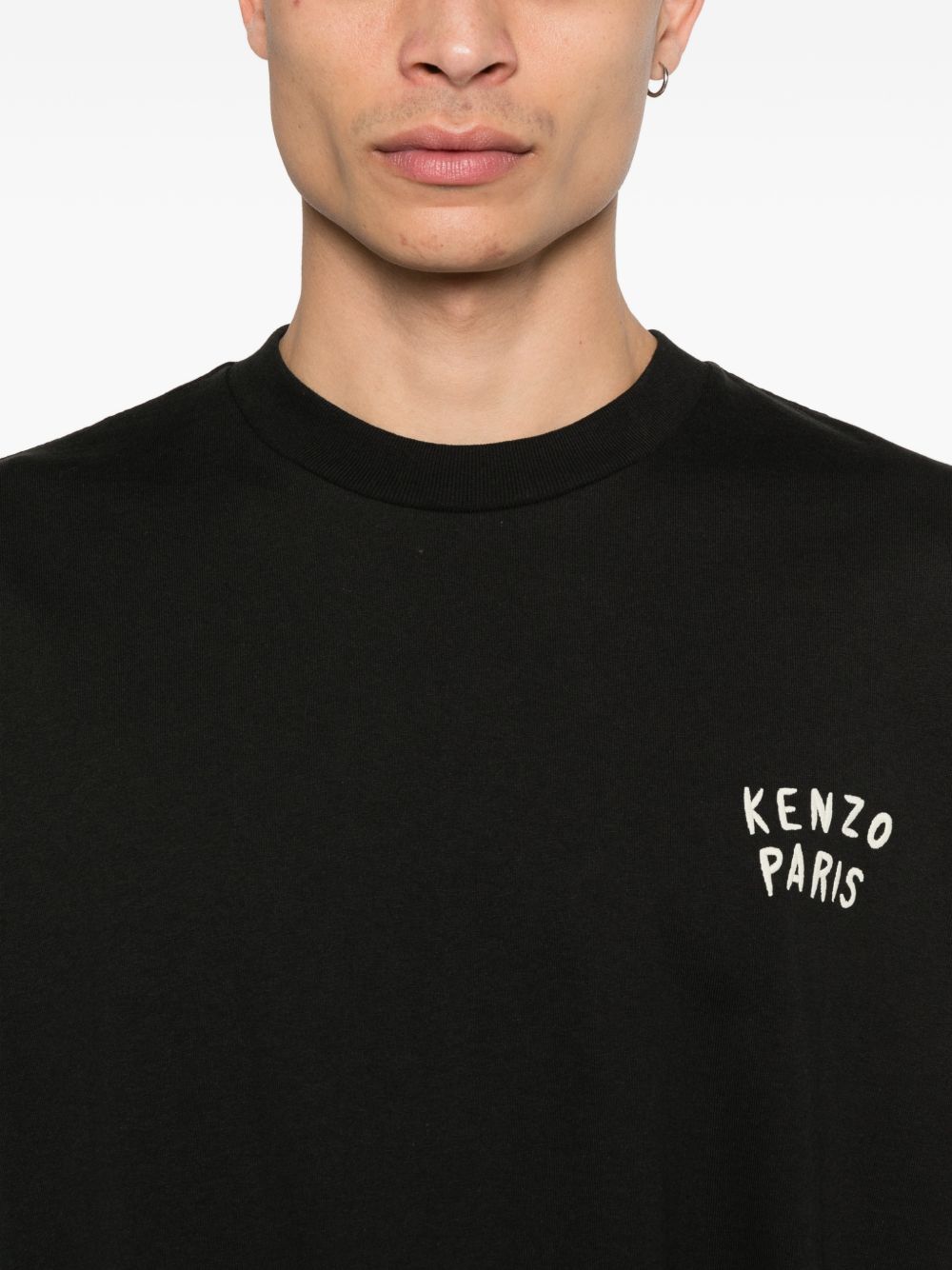 Kenzo Black Logo T-Shirt — Men's Topwear (New In)