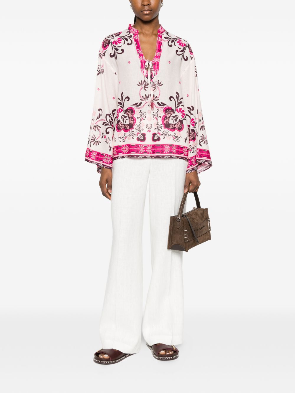 Via Masini 80 Trousers Ivory