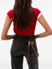 Versace Red T‑shirts & Polos — Topwear Collection