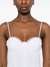 Ermanno Firenze White Dresses — Cotton Eyelet Maxi