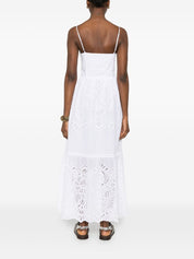 Ermanno Firenze White Dresses — Cotton Eyelet Maxi