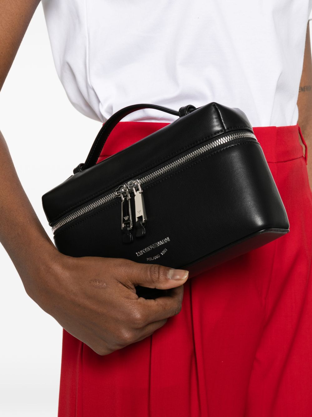 Emporio Armani Shoulder Vanity Case — Nappa Leather