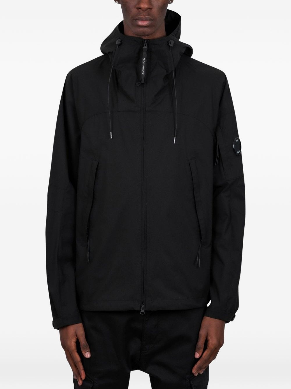 C.P. Company Black Jackets — Pro-Tek Hooded Coat