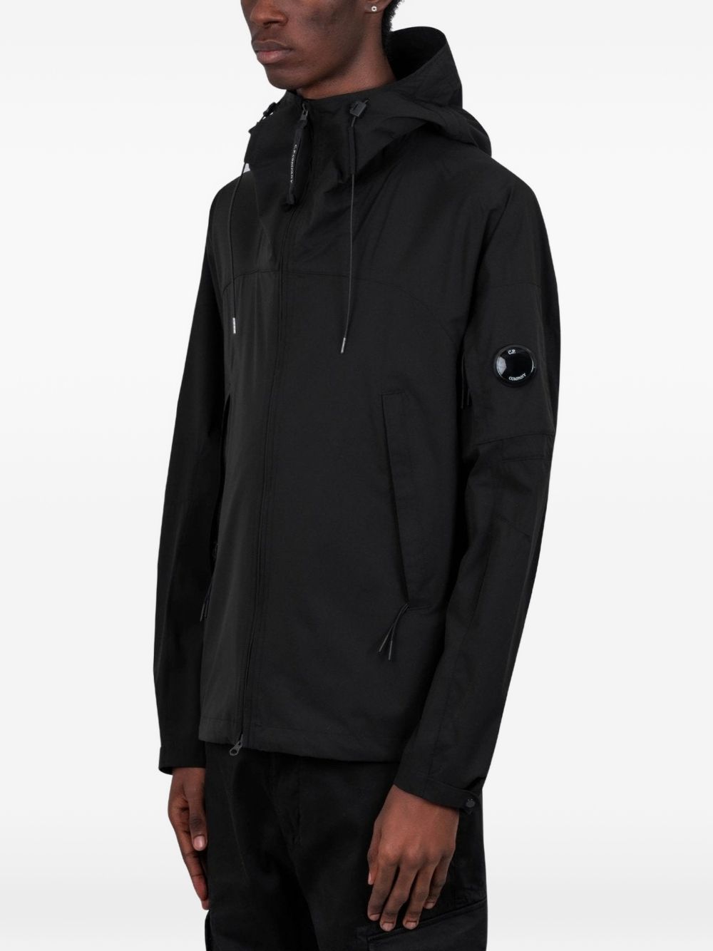 C.P. Company Black Jackets — Pro-Tek Hooded Coat