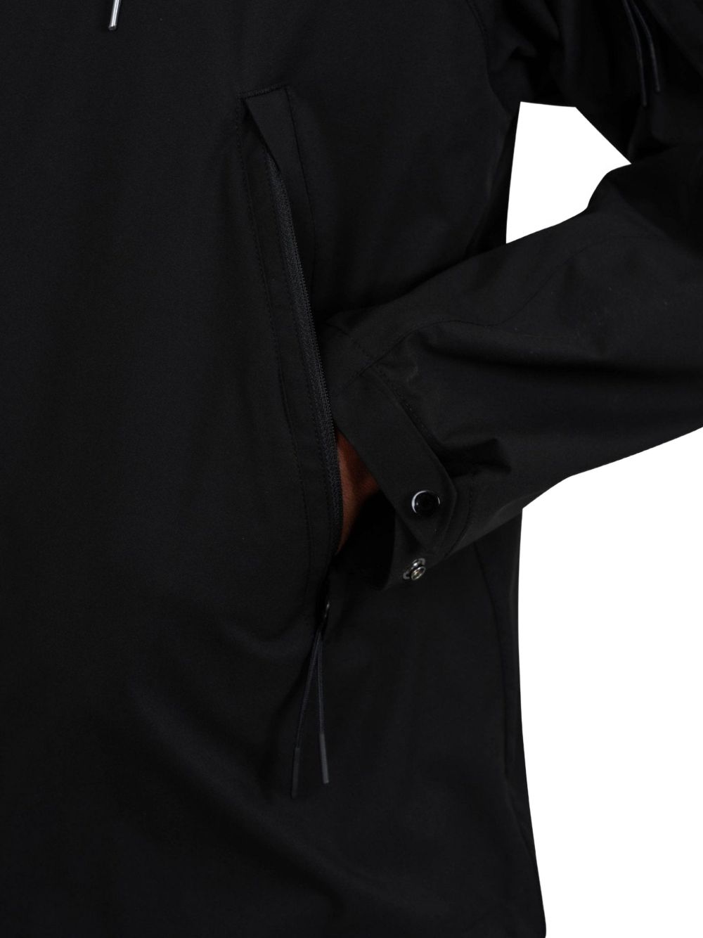 C.P. Company Black Jackets — Pro-Tek Hooded Coat
