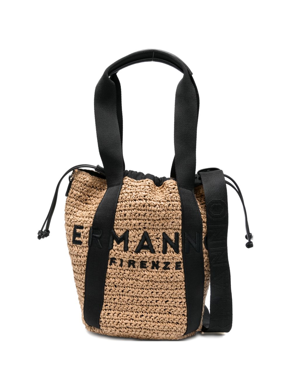 Ermanno Firenze Shopper Bag — Beige Rafia Tote