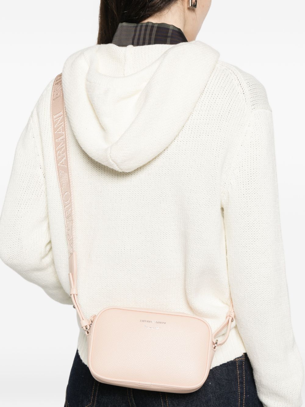 Emporio Armani Deer-Print Camera Shoulder Bag — Pink