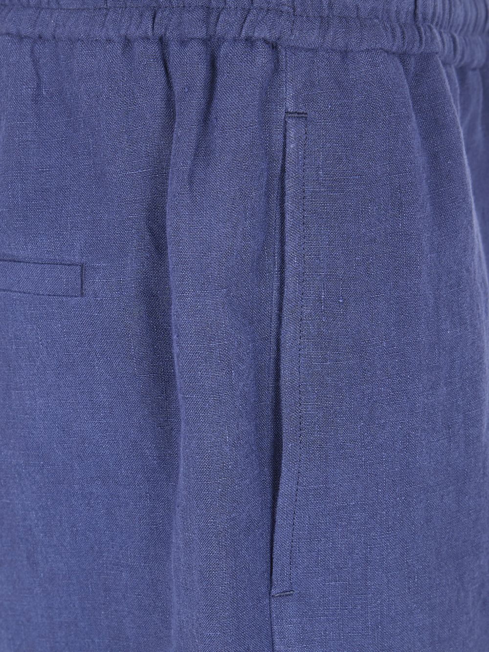 Emporio Armani Blue Linen Shorts — Men's Loungewear