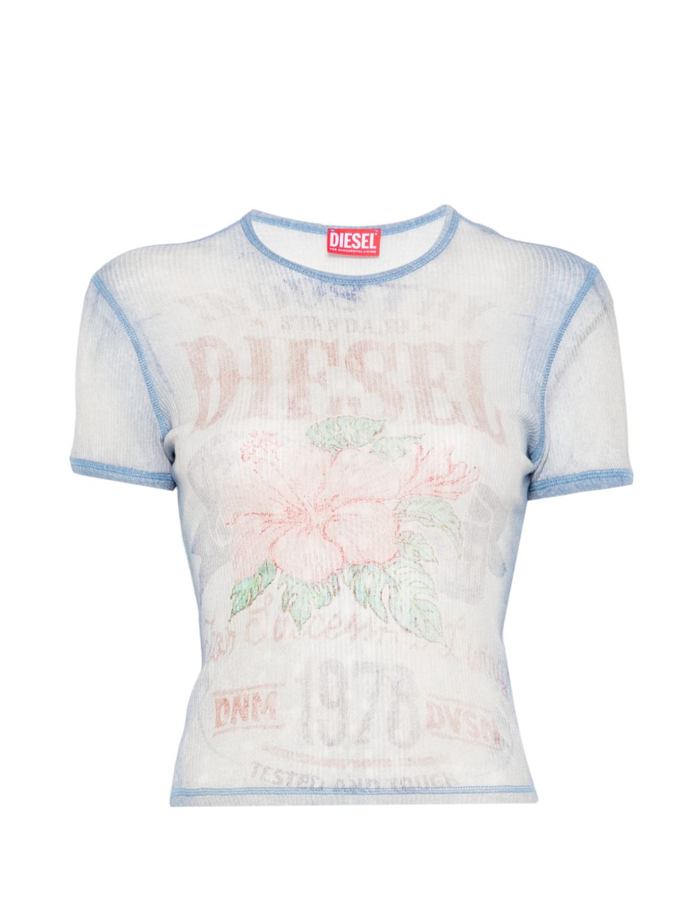Diesel Blue T-Shirts & Polos — Topwear for Women