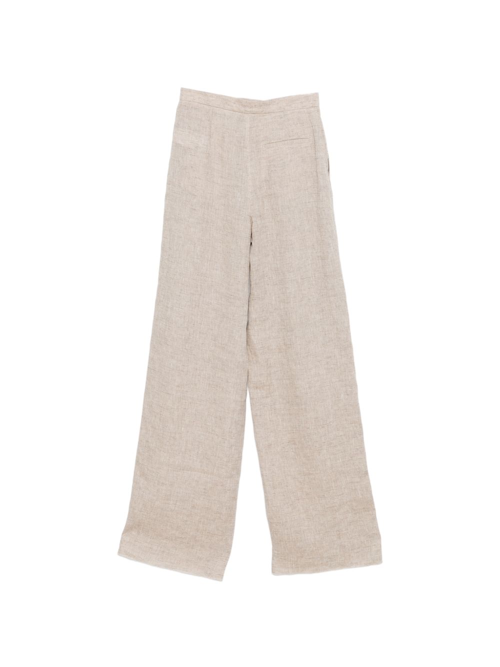 Emporio Armani Beige Linen Trousers - High-Rise