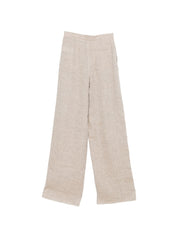 Emporio Armani Beige Linen Trousers - High-Rise