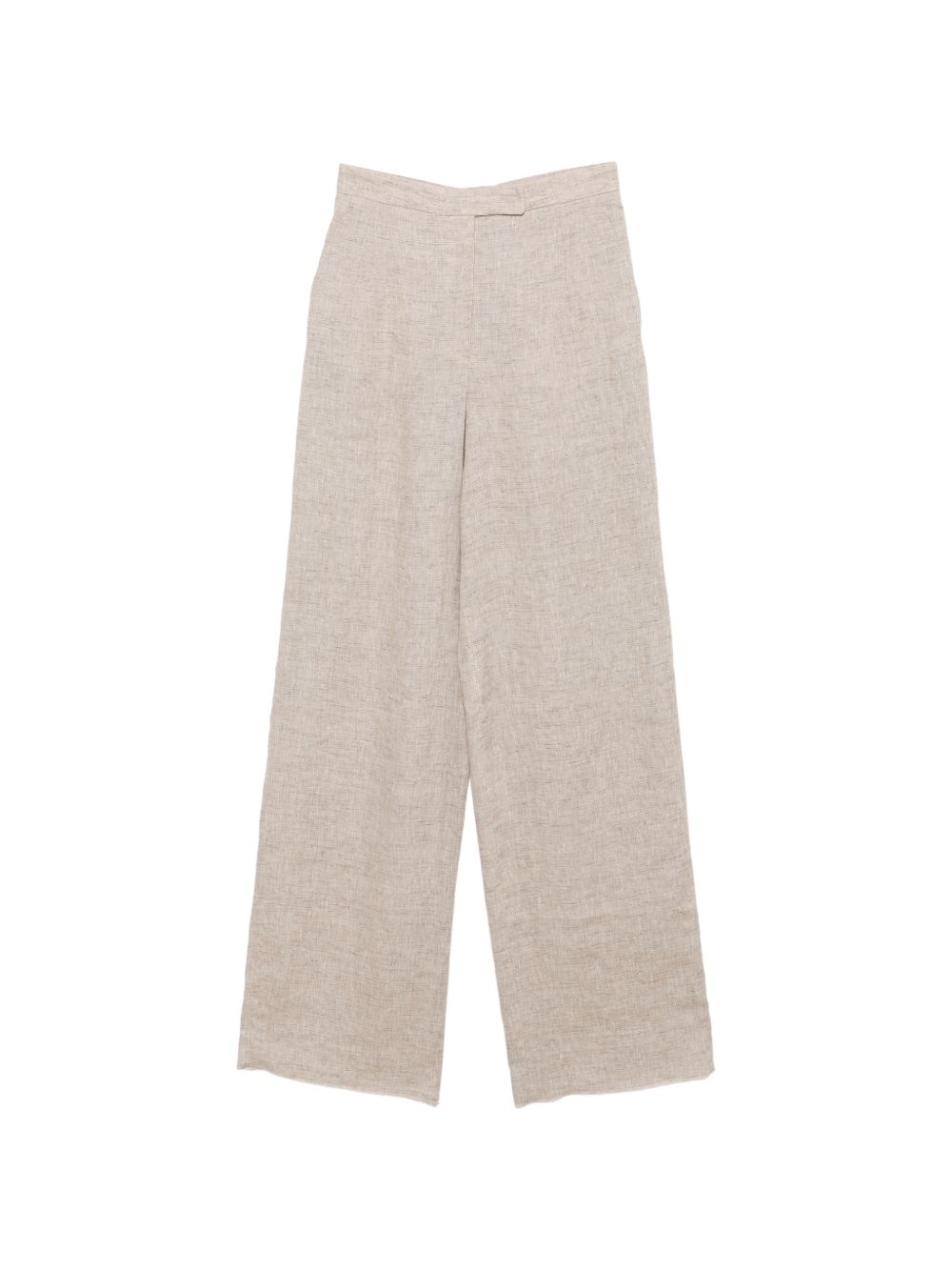 Emporio Armani Beige Linen Trousers - High-Rise