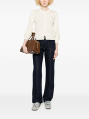 Maison Kitsuné Sweaters - Beige Wool Cardigan