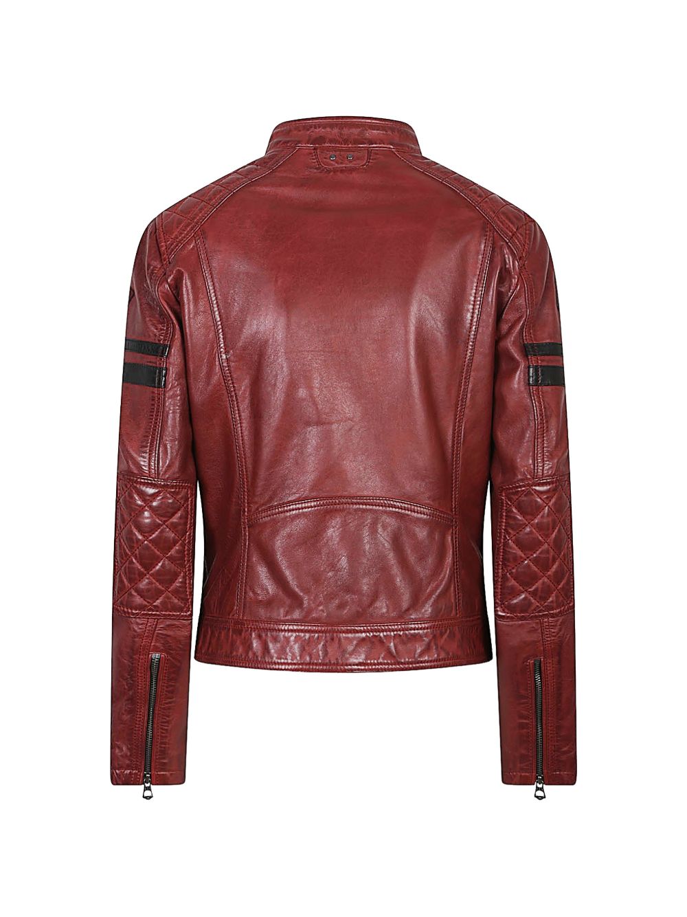 DAYTONA 73 Jackets Bordeaux — Walkora Leather Moto Jacket