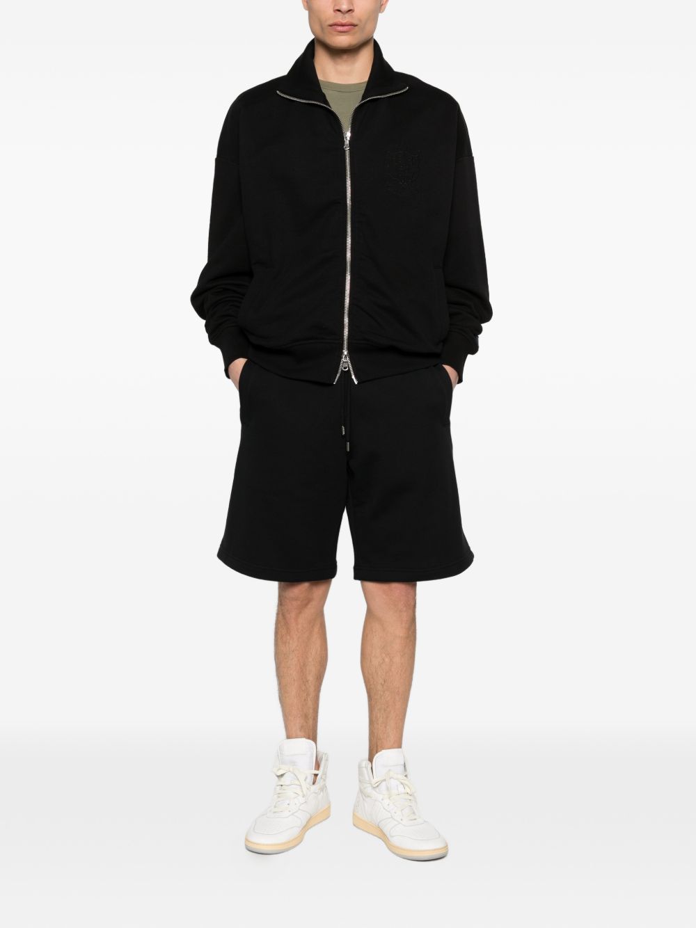 Maison Kitsuné Black Short Trousers — Men's Loungewear