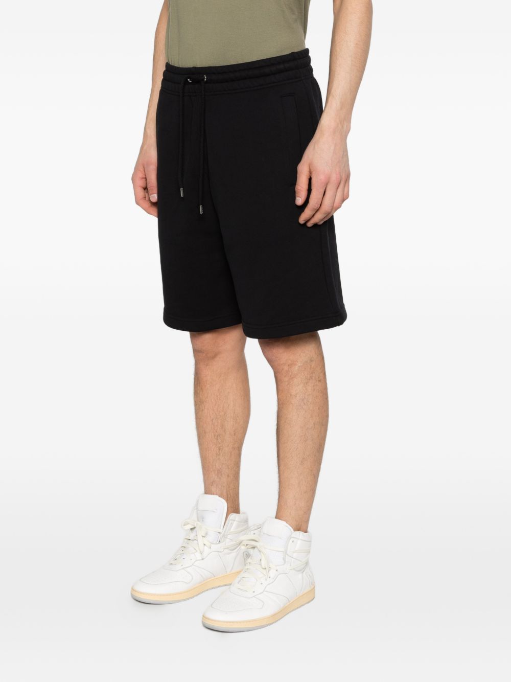 Maison Kitsuné Black Short Trousers — Men's Loungewear