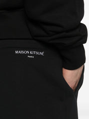 Maison Kitsuné Black Short Trousers — Men's Loungewear