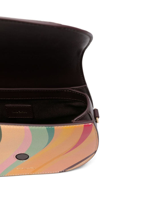 Paul Smith Dusky Swirl Leather Saddle Shoulder Bag