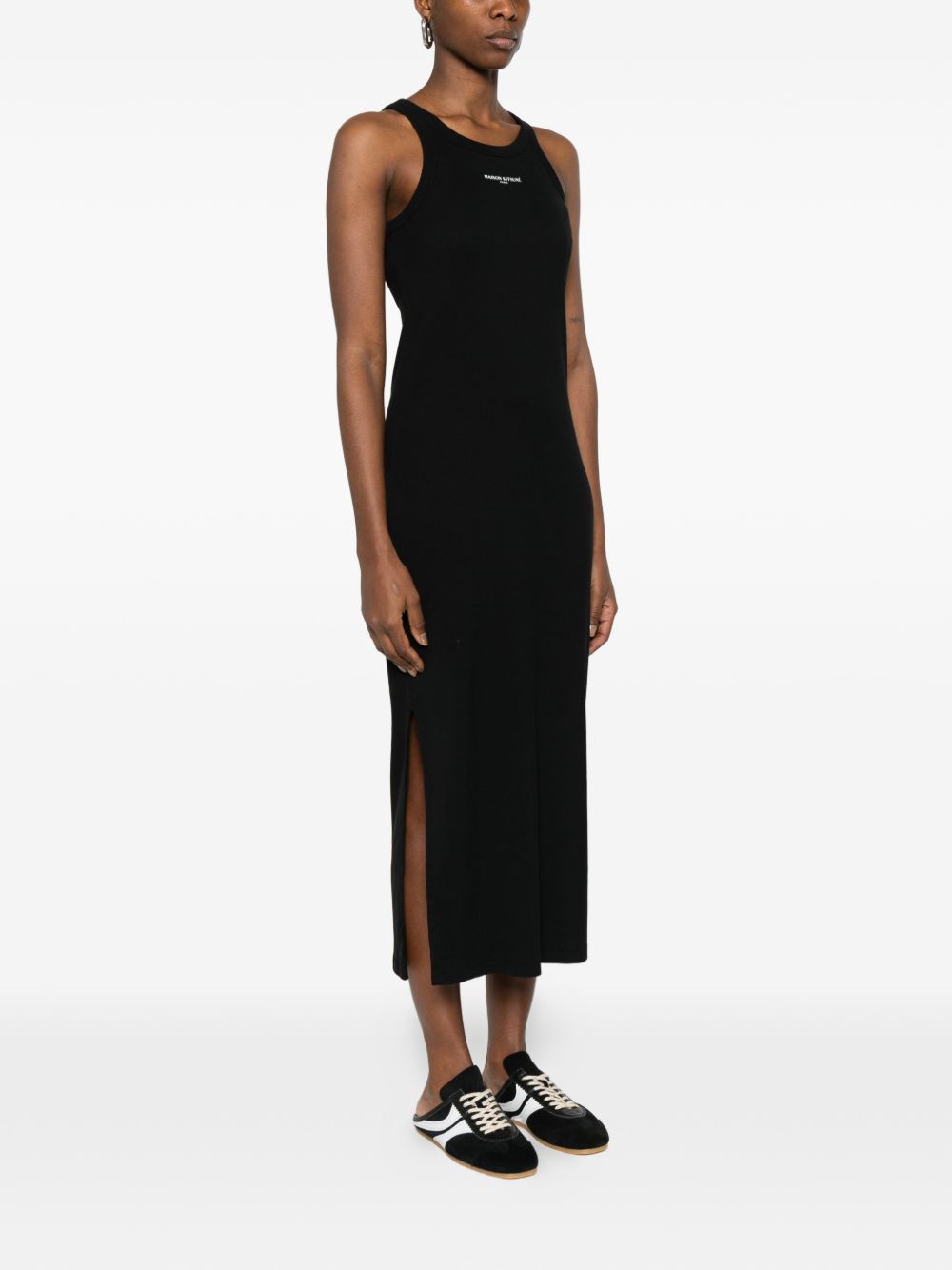 Maison Kitsuné Dresses — Ribbed Tank Dress, Black