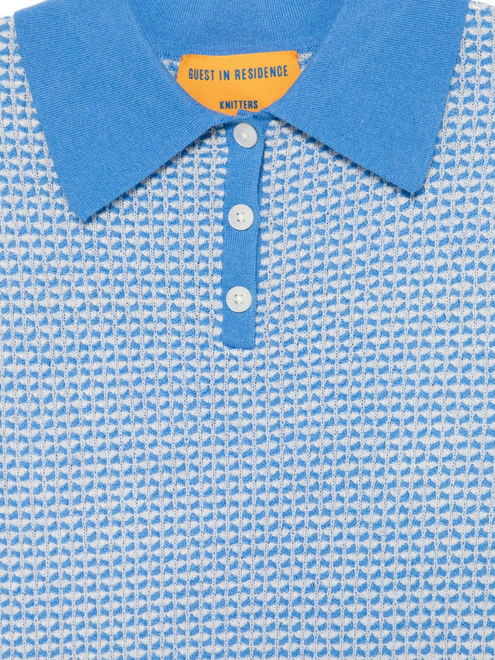GUEST IN RESIDENCE Pique Cashmere Polo Shirt — Azzurro