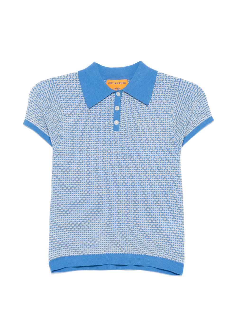 GUEST IN RESIDENCE Pique Cashmere Polo Shirt — Azzurro