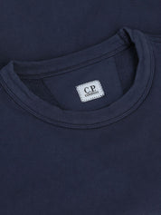 C.P. Company Blue Sweater — Round Neck Lens Detail