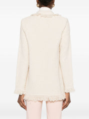 Elisabetta Franchi White Jackets — Double-Breasted Luxury