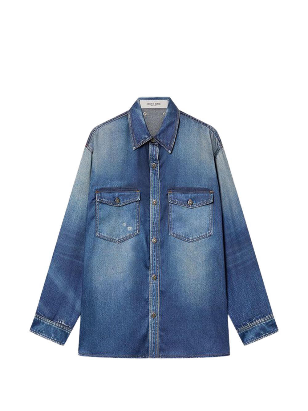 Golden Goose Shirts — Blue Denim Buttoned Shirts, Women