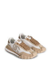 Dolce & Gabbana DG Athletic Sneakers — Beige Rhinestone