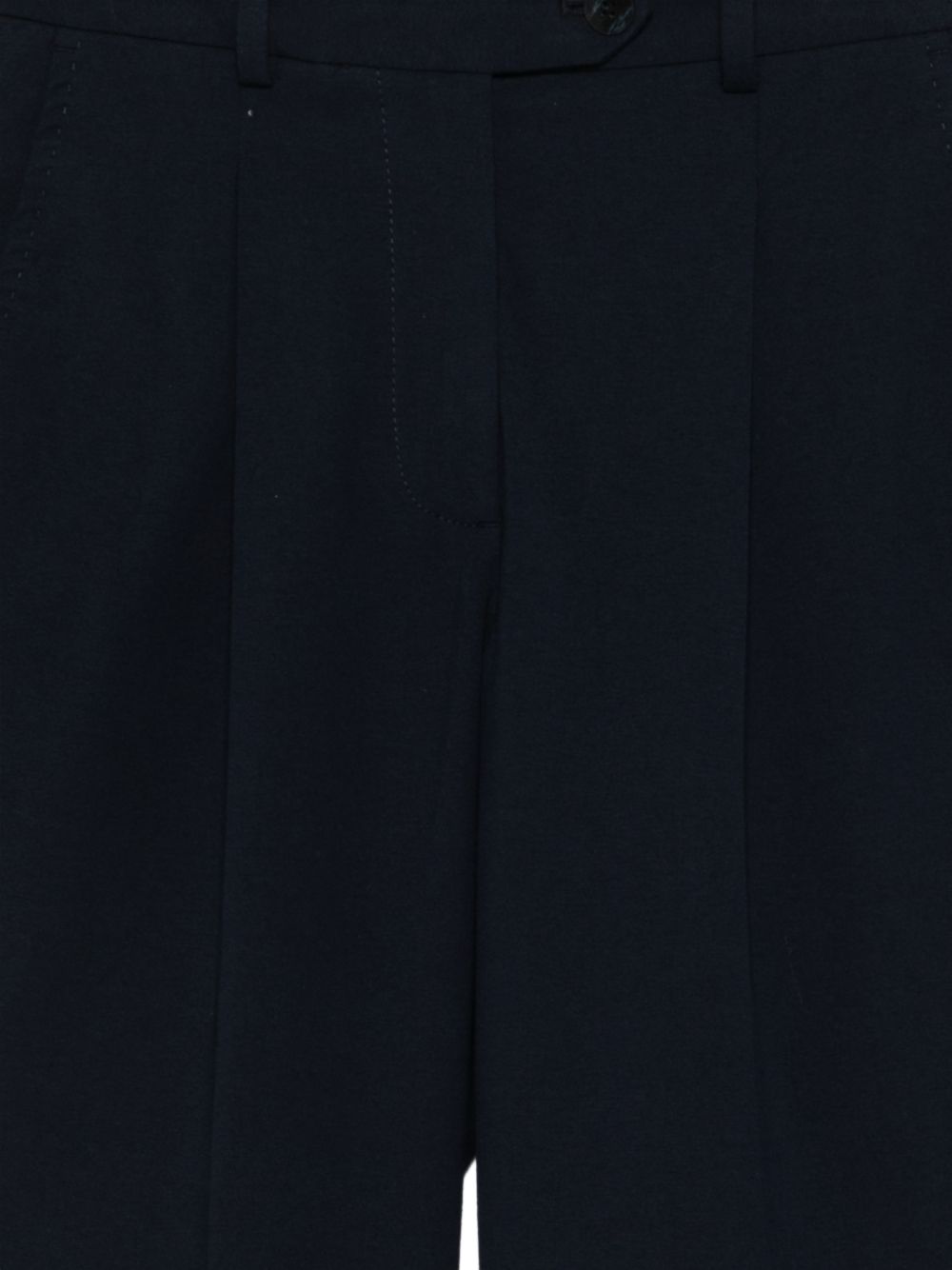 Circolo 1901 Blue Trousers — Pleated Cotton Fit